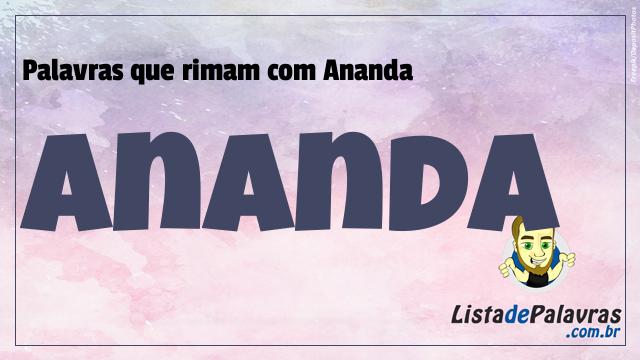 Significado do nome Ananda